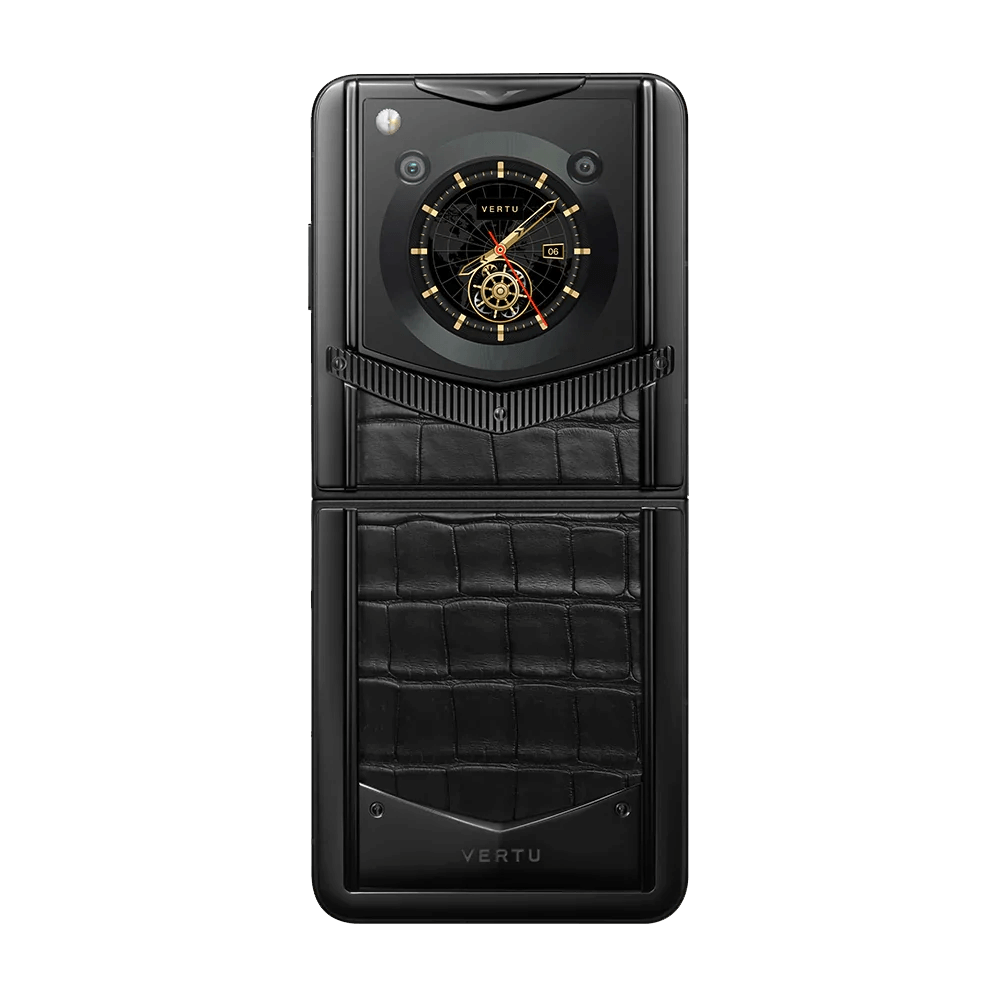 Vertu IRONFLIP BASALT BLACK ALLI BES FEE ALLIGATOR SKIN