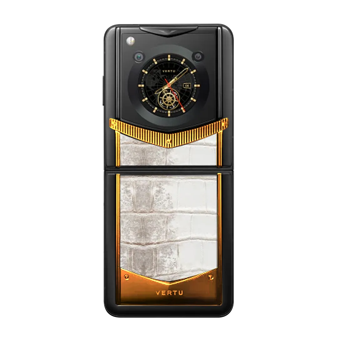 ورتو آیرن فیلپ مدل IRONFLIP GOLD ROCOCO HIMALAYA NILOTICUS CROCODILE SKIN