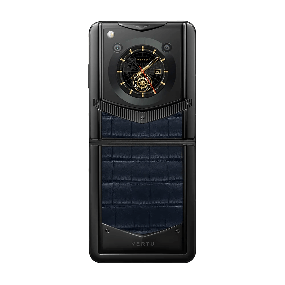Vertu IRONFLIP NAVY BLUE ALLI BES FEE ALLIGATOR SKIN