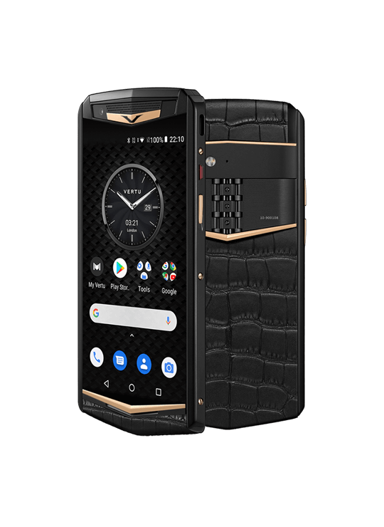 Vertu Aster P - گوشی موبایل استر پی ورتو مدل GOTHIC TITANIUM GOLD BLACK ALLIGATOR