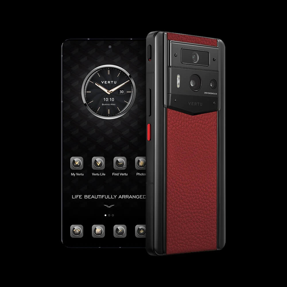 گوشی موبایل متاورتو نسل ۲ مدل CALFSKIN RASPBERRY RED