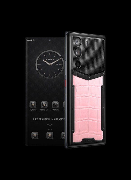 گوشی موبایل متاورتو نسل 1 مدل SAKURA PINK ALLIGATOR CLOUS DE PARIS - ورتو موبایل