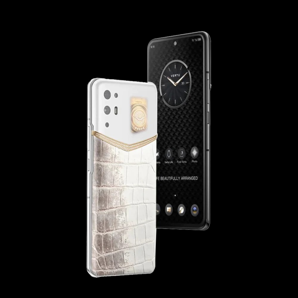 گوشی موبایل آی ورتو مدل HIMALAYA ALLIGATOR SKIN HAPPY 5G 18K GOLD & DIAMONDS