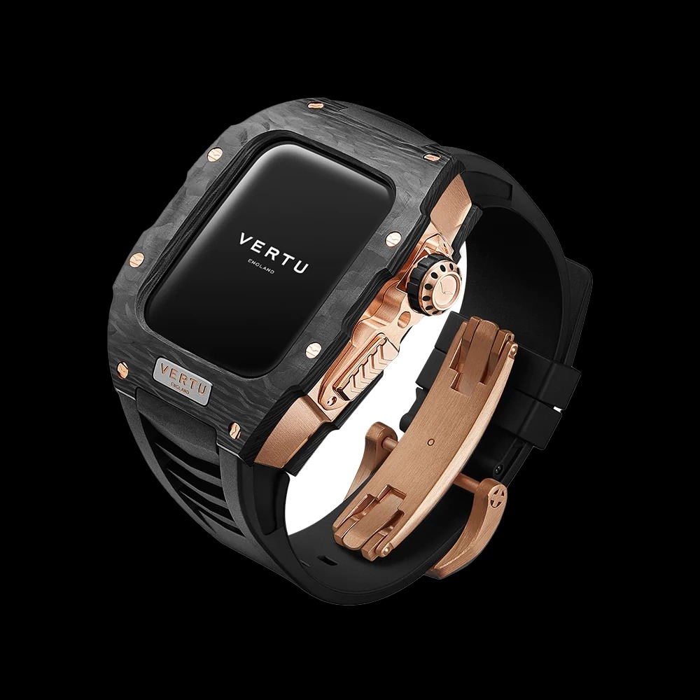 ساعت هوشمند متاواچ ورتو مدل H1 Black Gold – Black Strap - ورتو موبایل