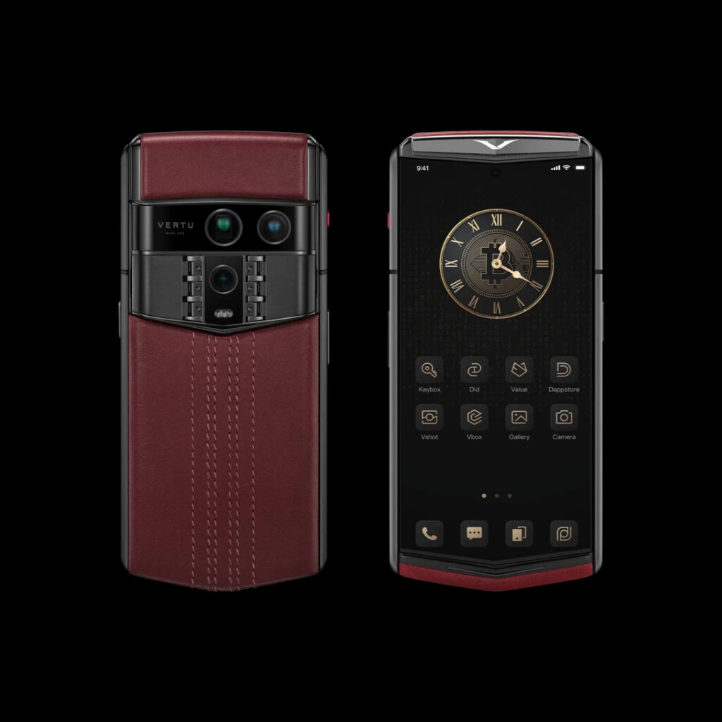 گوشی ایجنت کیو ورتو مدل Agent Q Calfskin Collector’s Edition Wine Red