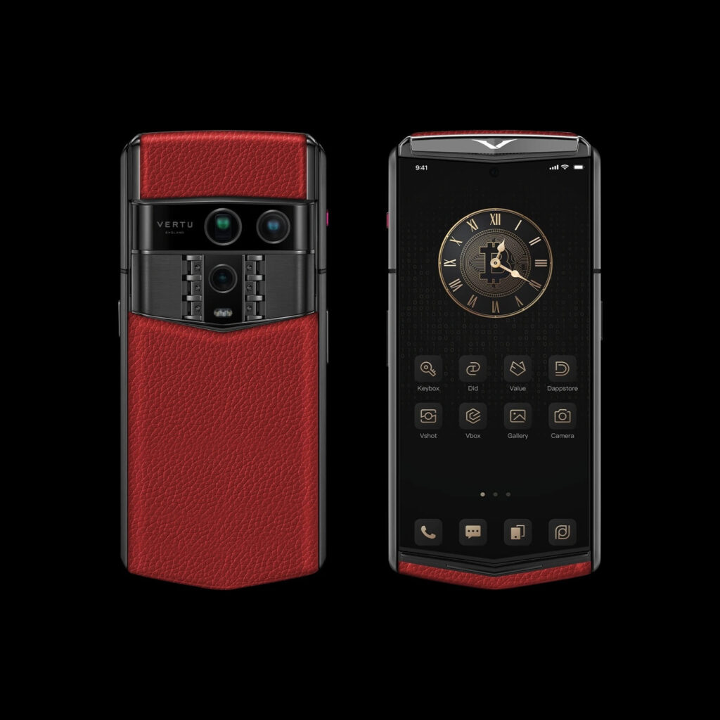 گوشی ایجنت کیو ورتو مدل Agent Q Grained Calfskin Collector’s Edition Raspberry Red