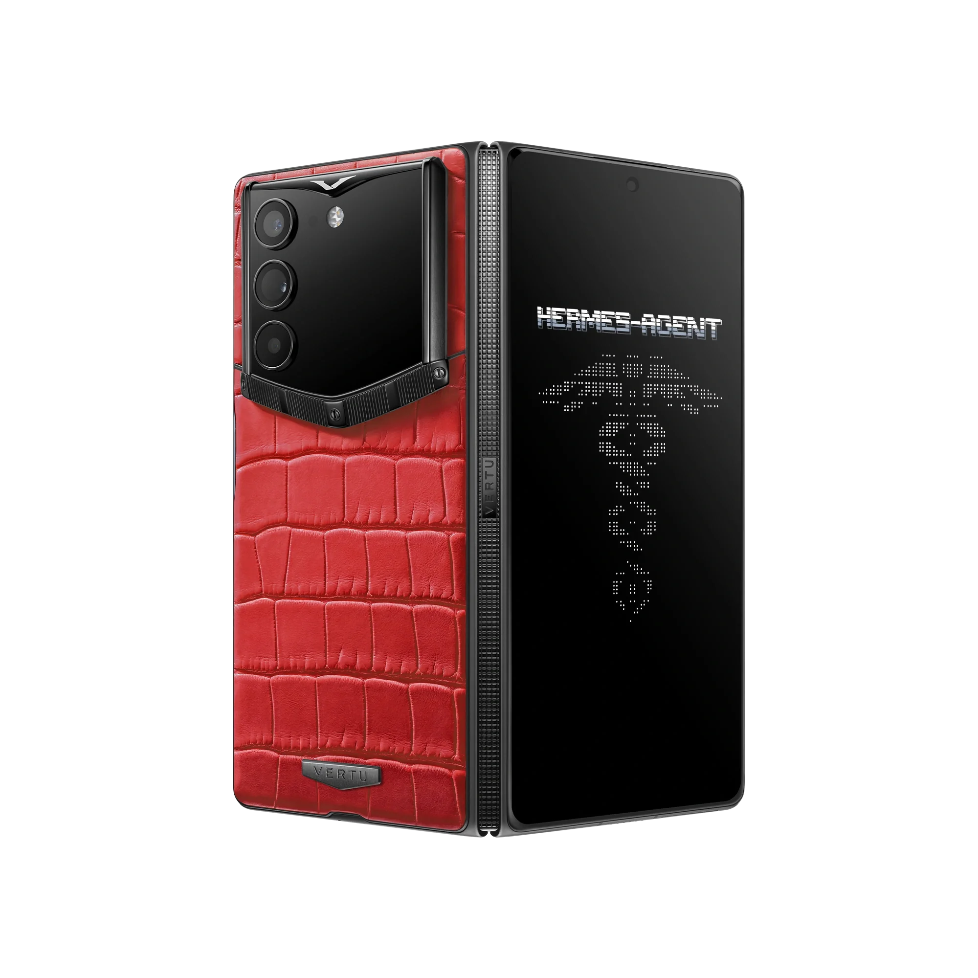 گوشی آلفا فولد ورتو مدل AlphaFold Alligator Skin Retro Red