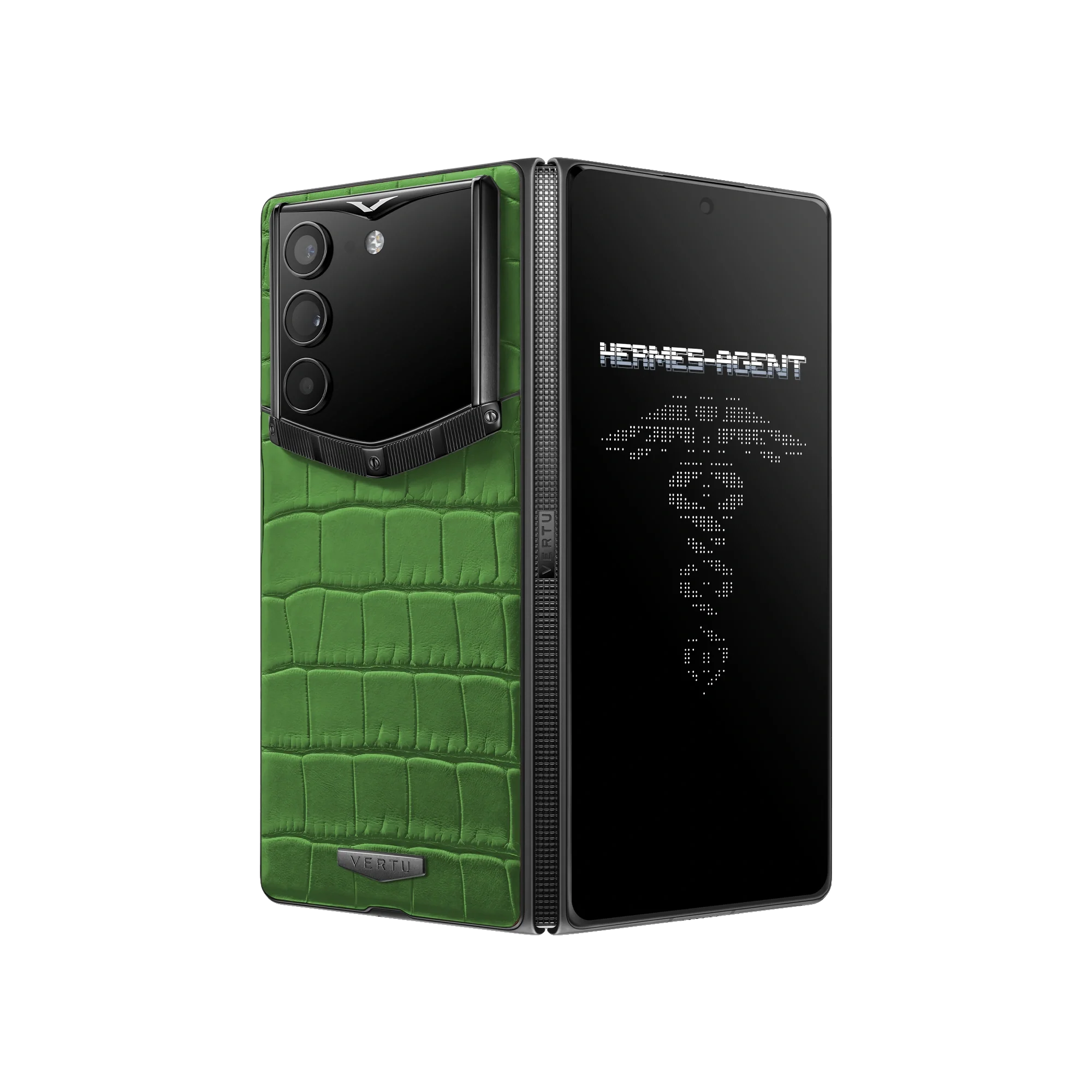 گوشی آلفا فولد ورتو مدل AlphaFold Alligator Skin Bamboo Green