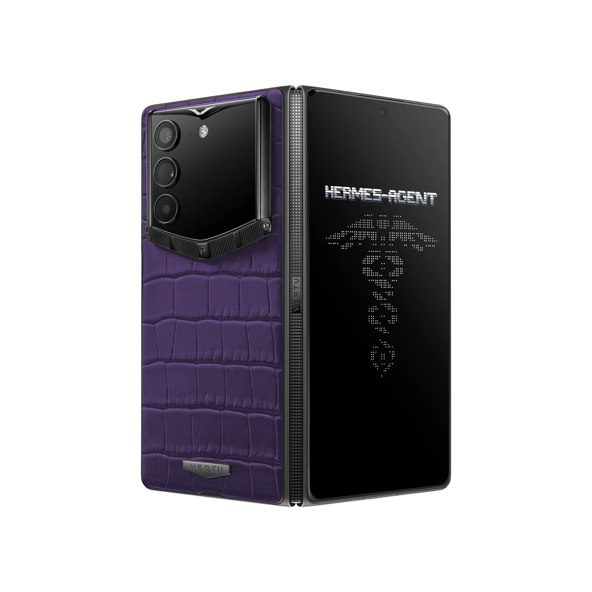 گوشی آلفا فولد ورتو مدل AlphaFold Alligator Skin Grape Purple