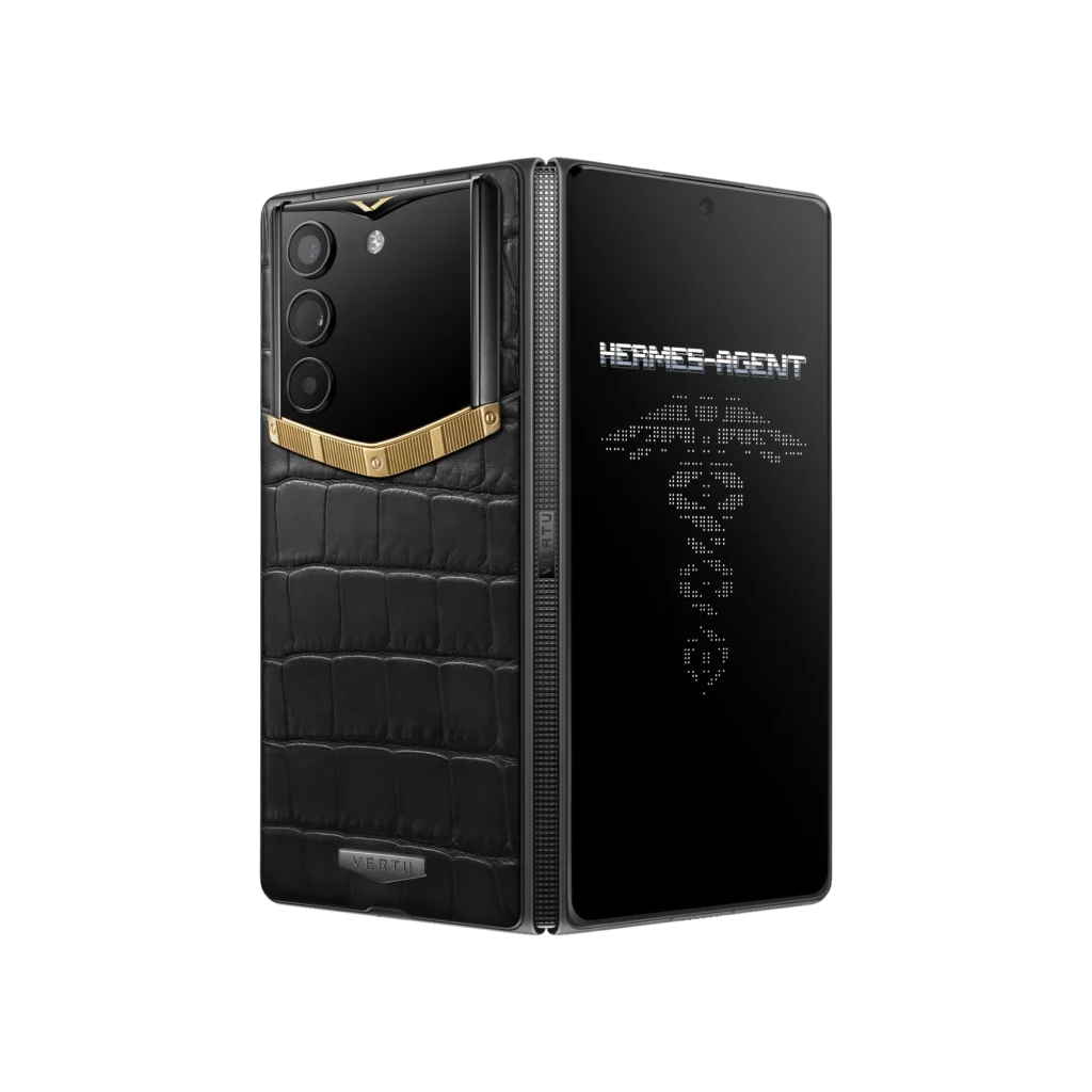 گوشی آلفا فولد ورتو یک تکه طلا مدل AlphaFold Bespoke Alligator Skin Gold I